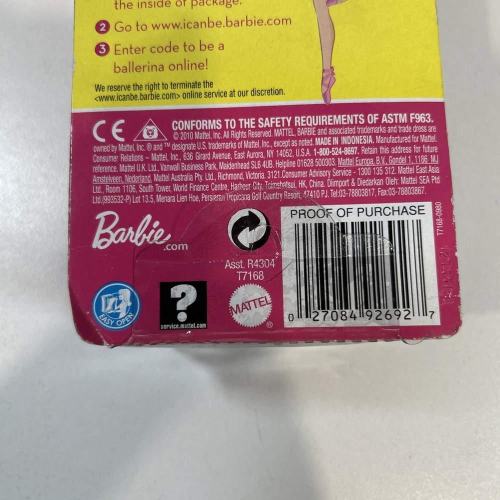 Barbie I Can Be A Ballerina Doll – Mattel Career Series – NIB - Picture 5 of 8